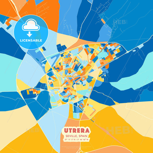 Utrera, Seville, Spain, map - HEBSTREITS Sketches