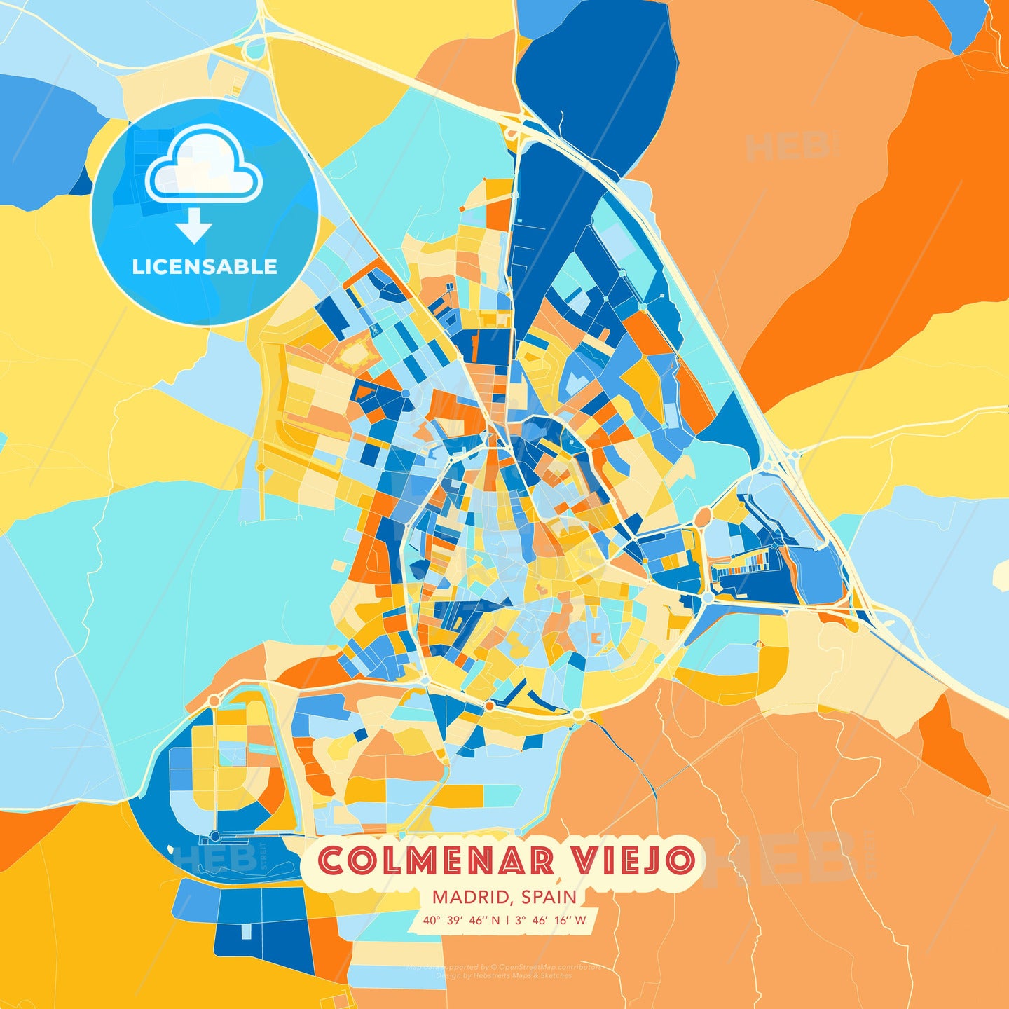 Colmenar Viejo, Madrid, Spain, map - HEBSTREITS Sketches