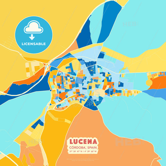 Lucena, Córdoba, Spain, map - HEBSTREITS Sketches