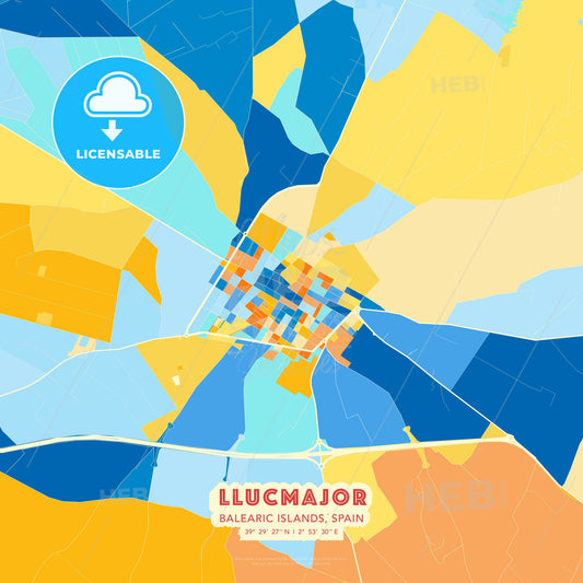 Llucmajor, Balearic Islands, Spain, map - HEBSTREITS Sketches