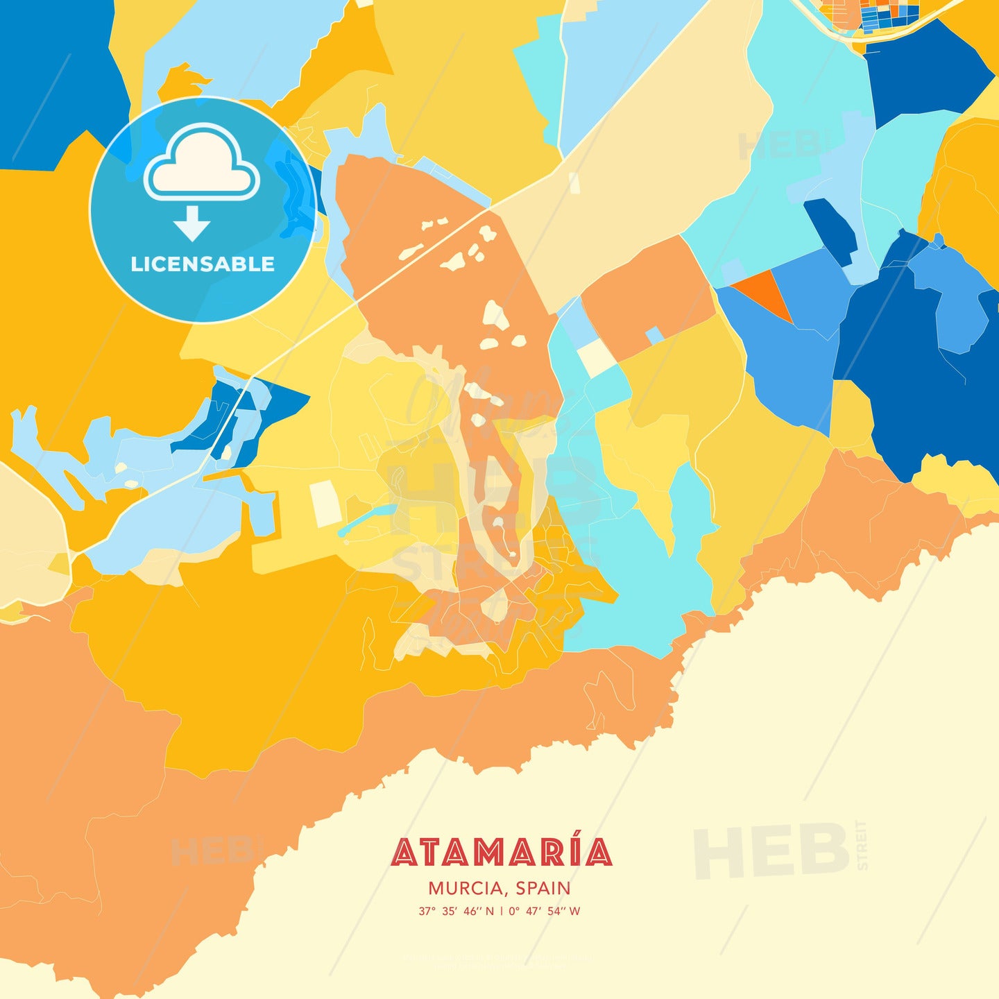 Atamaría, Murcia, Spain, map - HEBSTREITS Sketches
