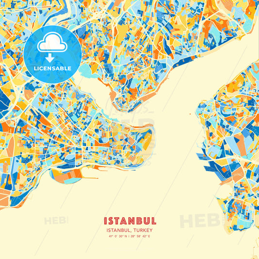 Istanbul, Istanbul, Turkey, map - HEBSTREITS Sketches