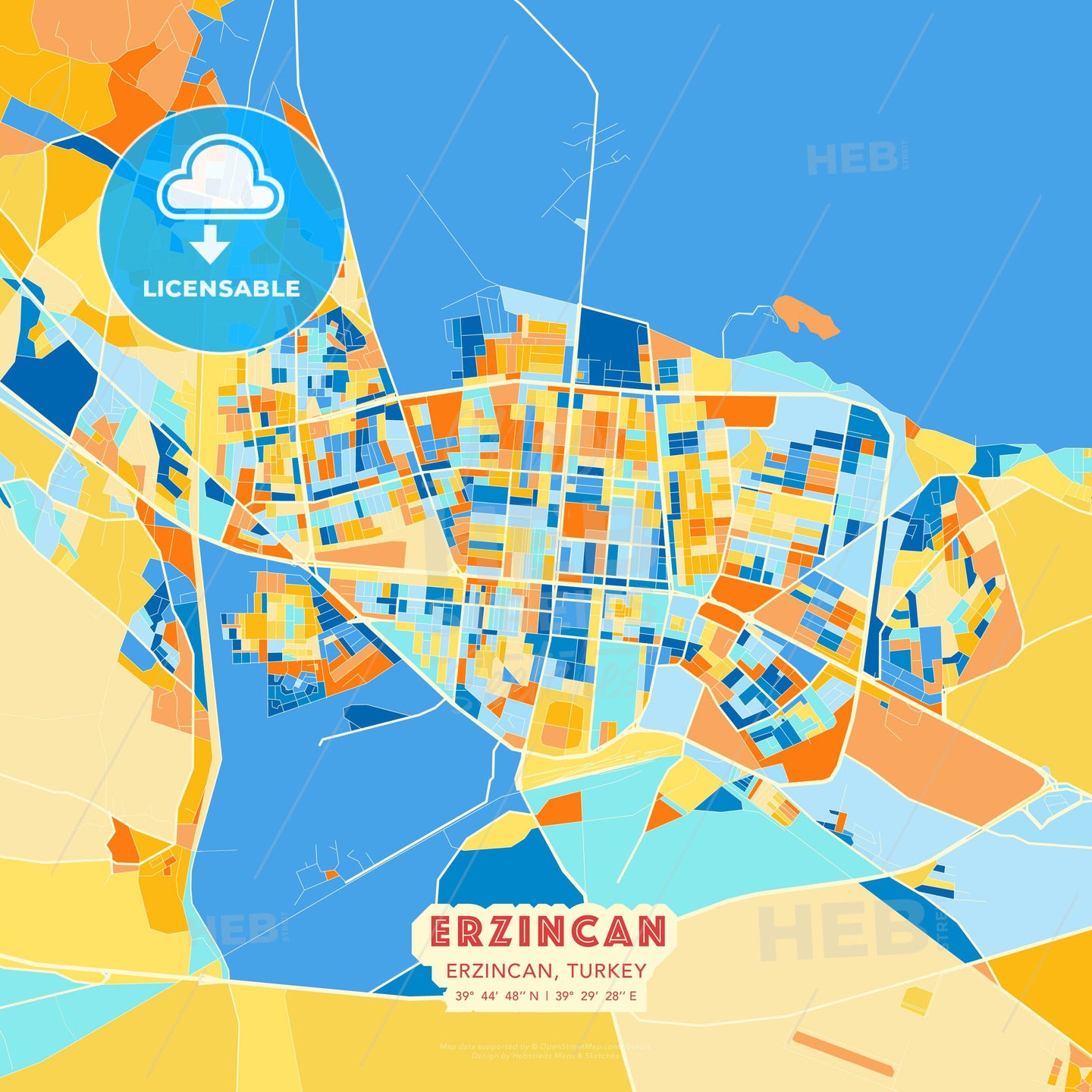 Erzincan, Erzincan, Turkey, map - HEBSTREITS Sketches