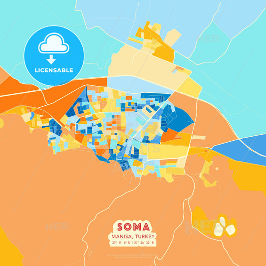 Soma, Manisa, Turkey, map - HEBSTREITS Sketches