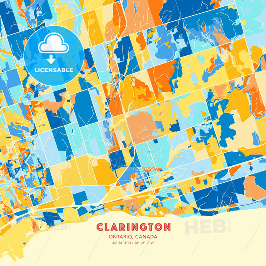 Clarington, Ontario, Canada, map - HEBSTREITS Sketches
