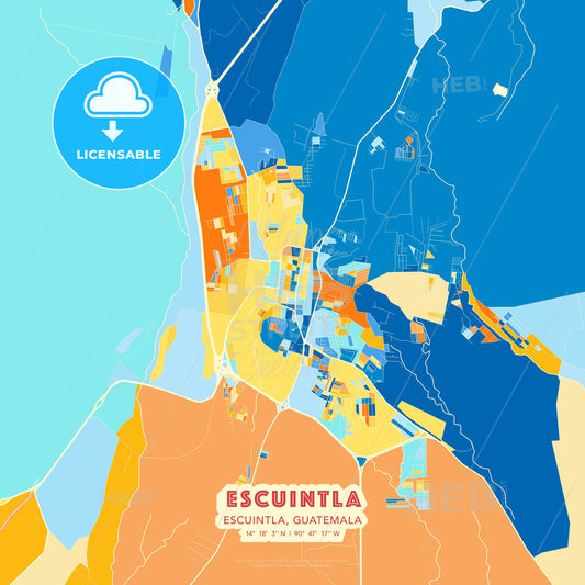 Escuintla, Escuintla, Guatemala, map - HEBSTREITS Sketches