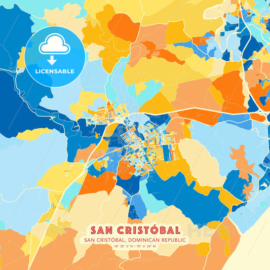 San Cristóbal, San Cristóbal, Dominican Republic, map - HEBSTREITS Sketches