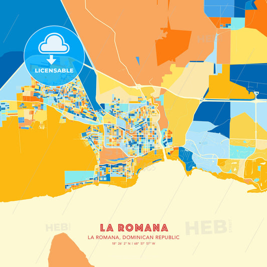 La Romana, La Romana, Dominican Republic, map - HEBSTREITS Sketches