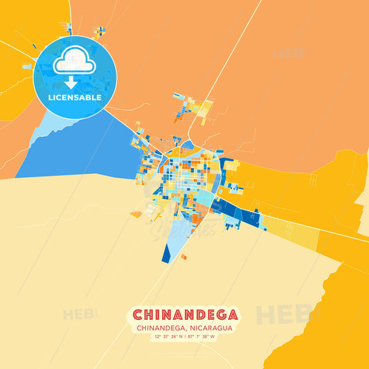 Chinandega, Chinandega, Nicaragua, map - HEBSTREITS Sketches