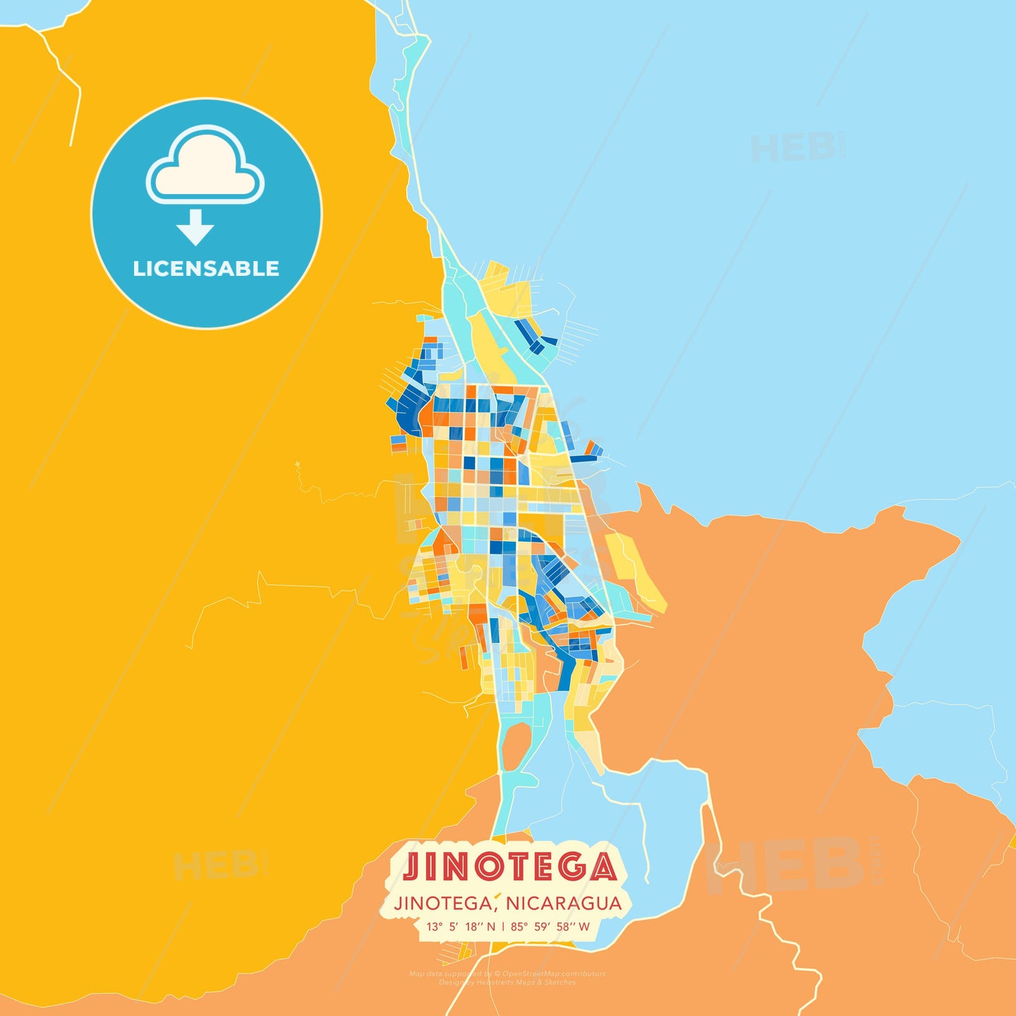 Jinotega, Jinotega, Nicaragua, map - HEBSTREITS Sketches