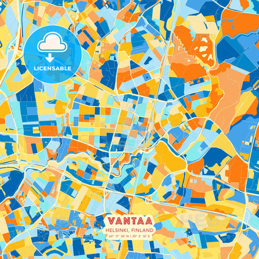 Vantaa, Helsinki, Finland, map - HEBSTREITS Sketches