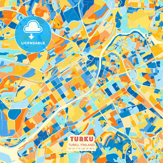 Turku, Turku, Finland, map - HEBSTREITS Sketches