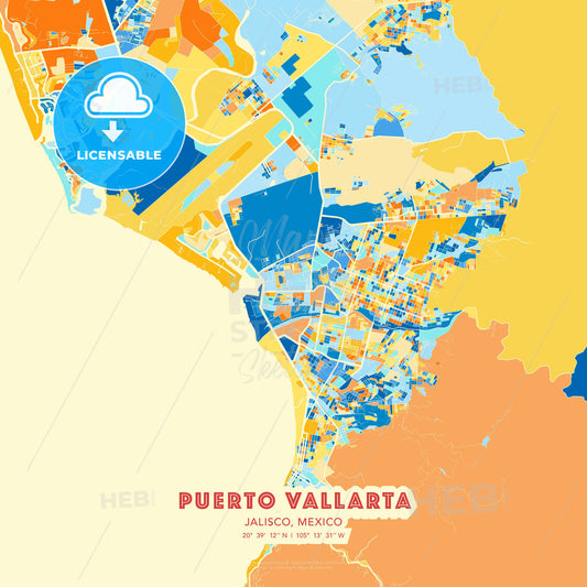 Puerto Vallarta, Jalisco, Mexico, map - HEBSTREITS Sketches