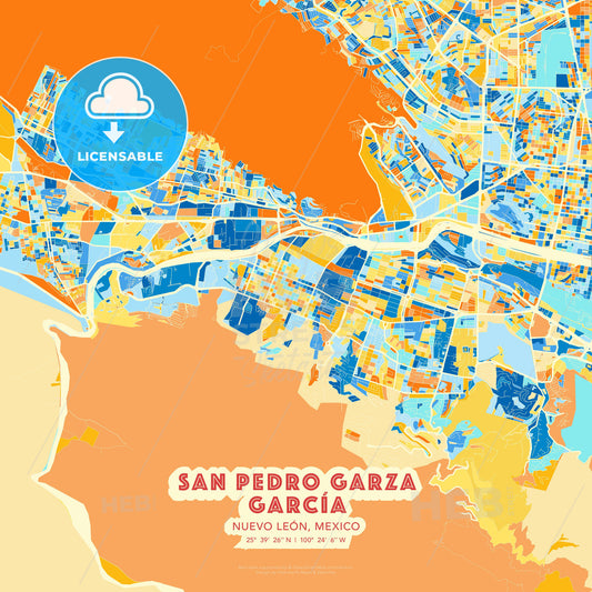 San Pedro Garza García, Nuevo León, Mexico, map - HEBSTREITS Sketches