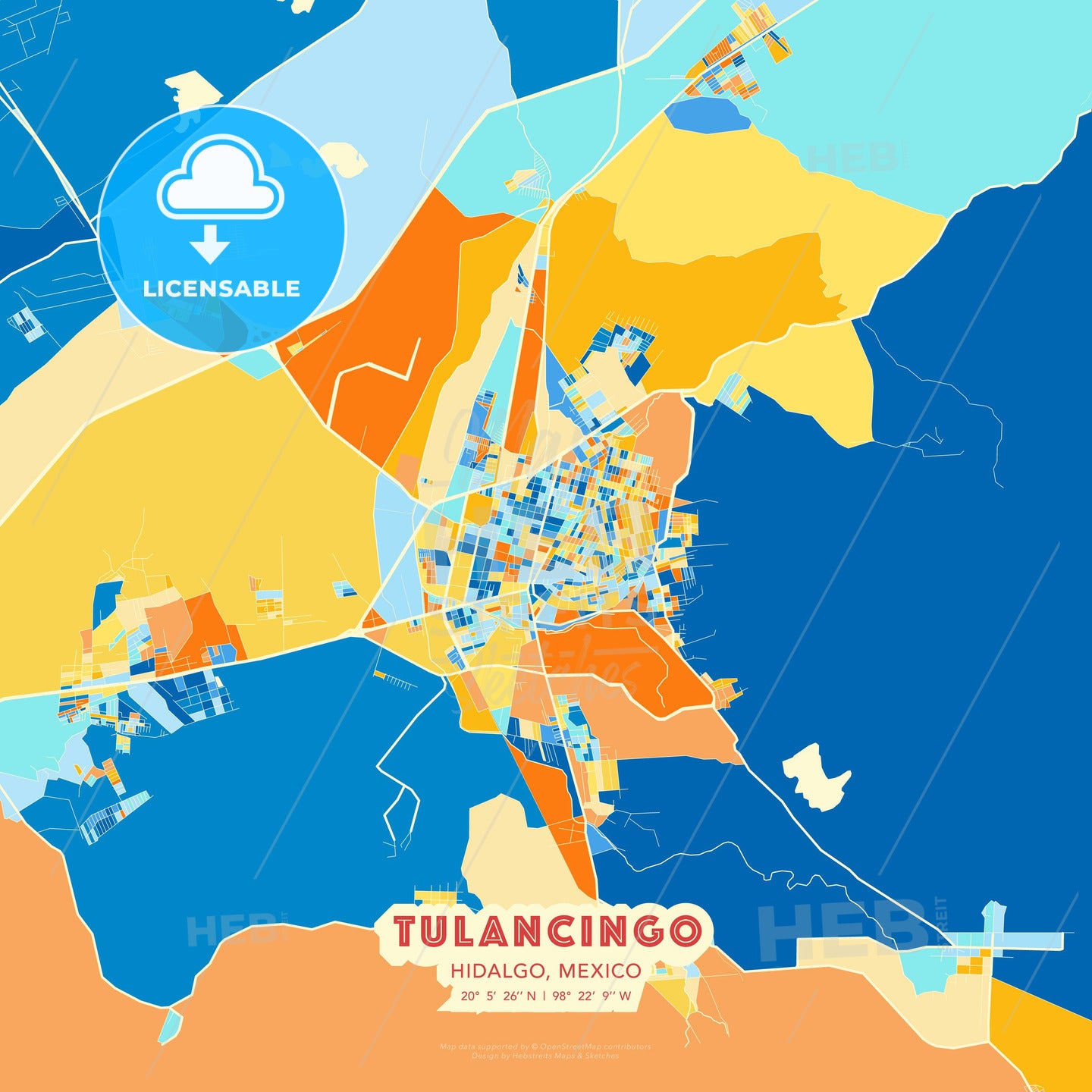 Tulancingo, Hidalgo, Mexico, map - HEBSTREITS Sketches
