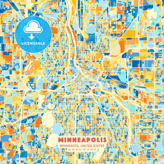 Minneapolis, Minnesota, United States, map - HEBSTREITS Sketches