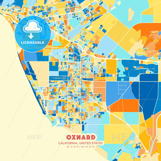 Oxnard, California, United States, map - HEBSTREITS Sketches