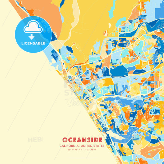 Oceanside, California, United States, map - HEBSTREITS Sketches