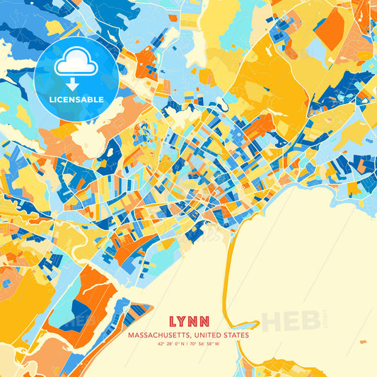Lynn, Massachusetts, United States, map - HEBSTREITS Sketches