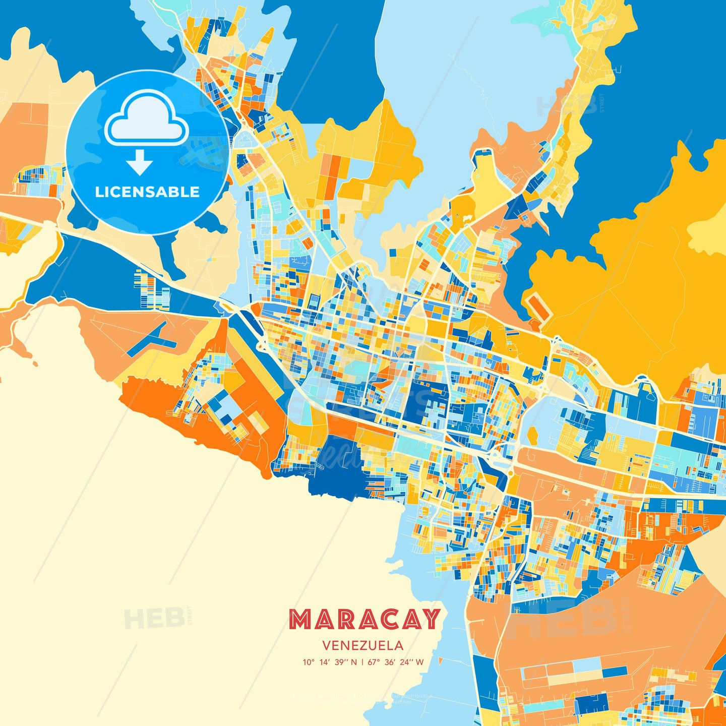 Maracay, Venezuela, map - HEBSTREITS Sketches