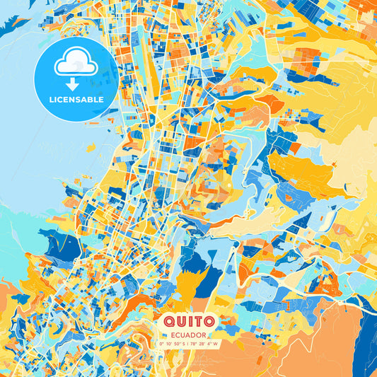 Quito, Ecuador, map - HEBSTREITS Sketches