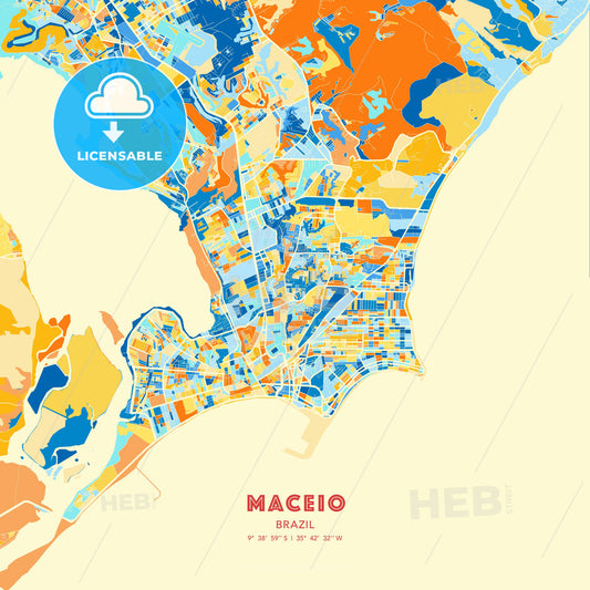 Maceio, Brazil, map - HEBSTREITS Sketches