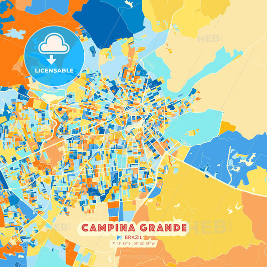 Campina Grande, Brazil, map - HEBSTREITS Sketches