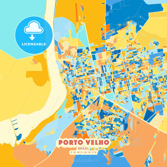 Porto Velho, Brazil, map - HEBSTREITS Sketches