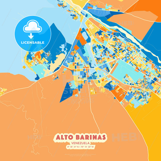 Alto Barinas, Venezuela, map - HEBSTREITS Sketches