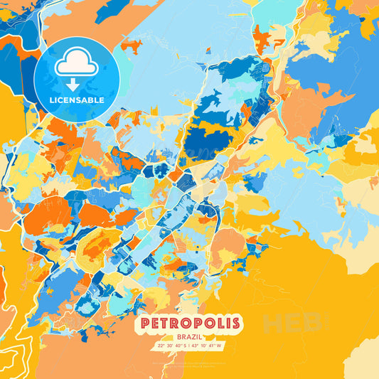 Petropolis, Brazil, map - HEBSTREITS Sketches
