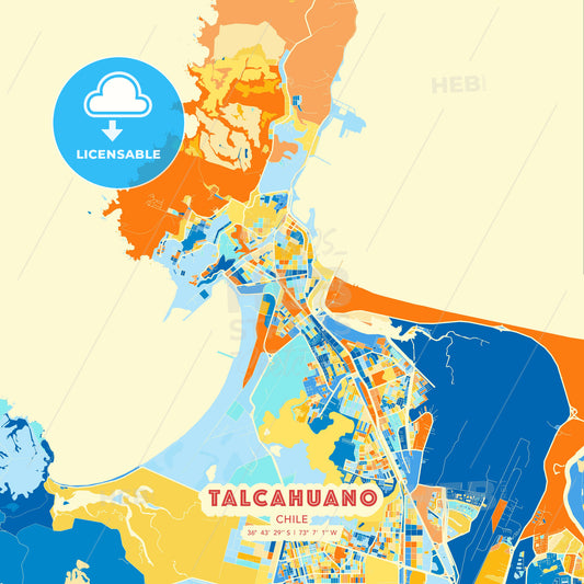 Talcahuano, Chile, map - HEBSTREITS Sketches