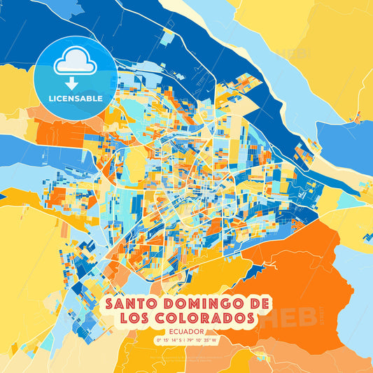 Santo Domingo de los Colorados, Ecuador, map - HEBSTREITS Sketches