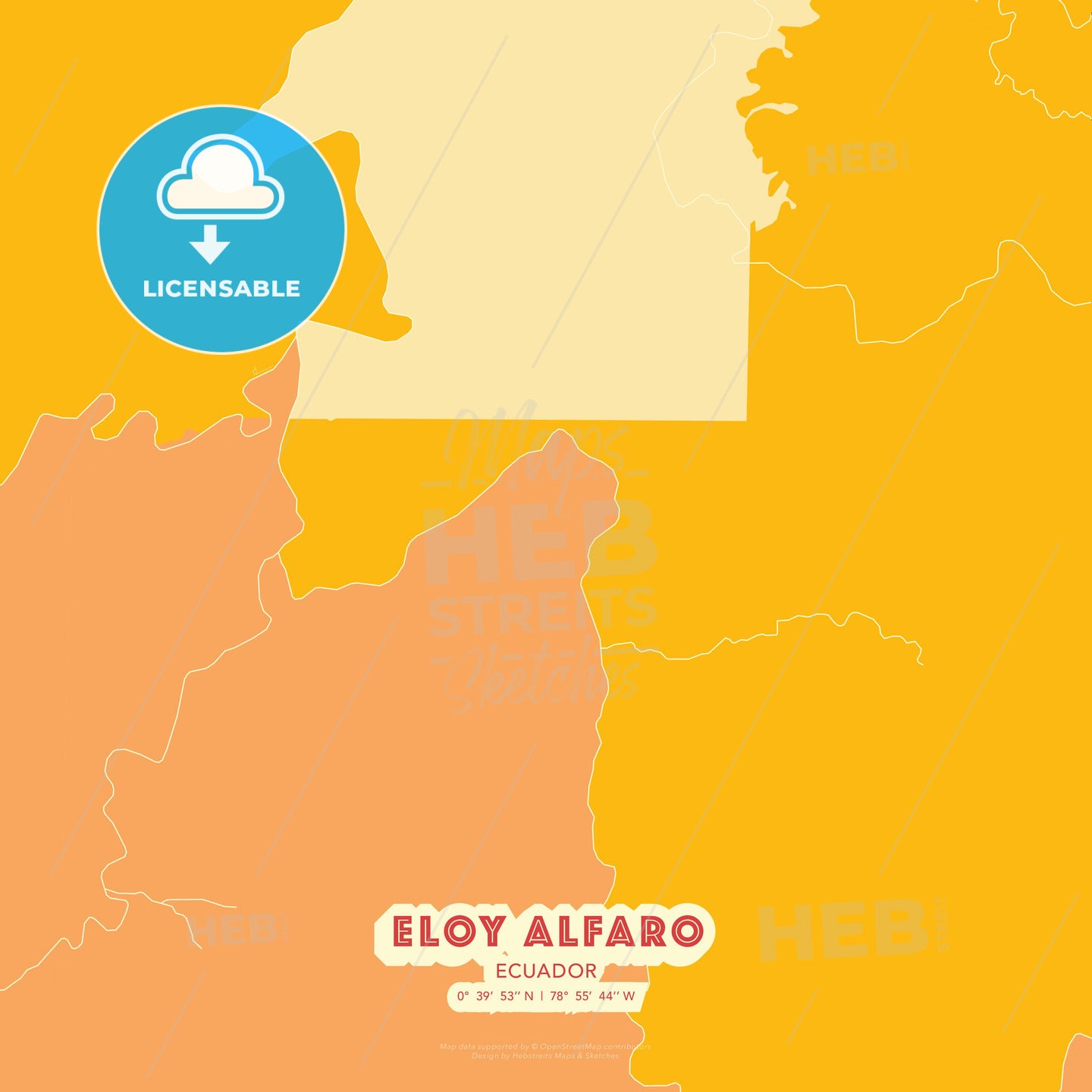 Eloy Alfaro, Ecuador, map - HEBSTREITS Sketches