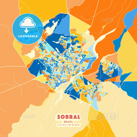Sobral, Brazil, map - HEBSTREITS Sketches