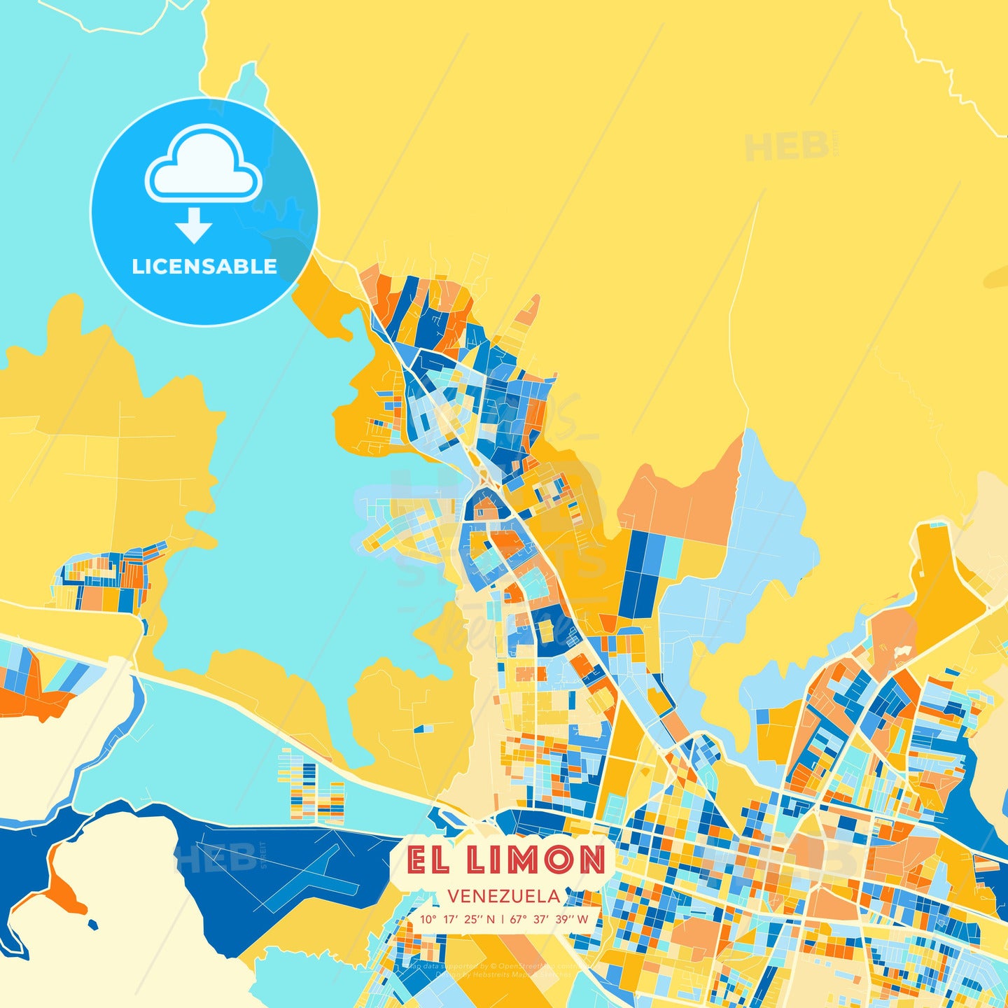 El Limon, Venezuela, map - HEBSTREITS Sketches