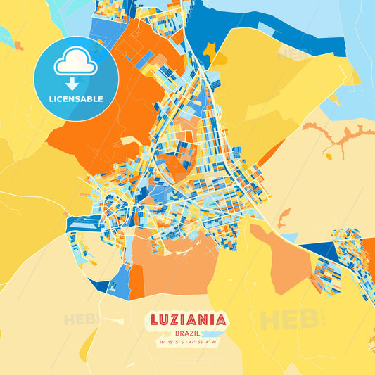 Luziania, Brazil, map - HEBSTREITS Sketches
