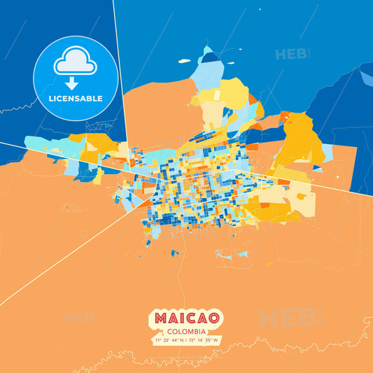 Maicao, Colombia, map - HEBSTREITS Sketches