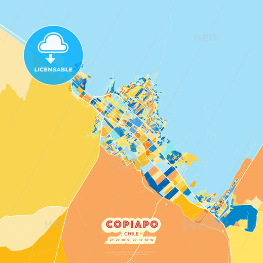 Copiapo, Chile, map - HEBSTREITS Sketches