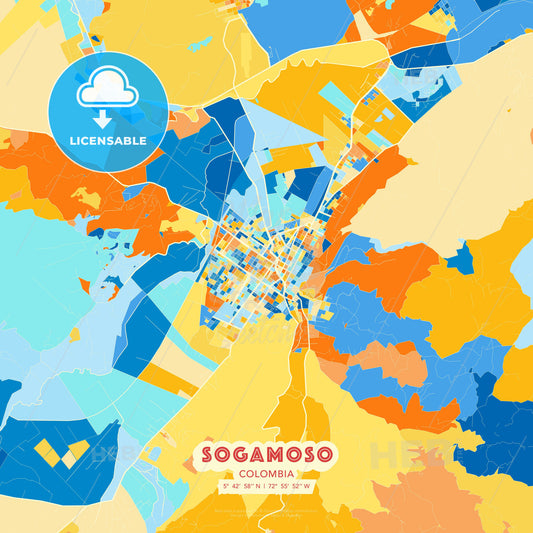 Sogamoso, Colombia, map - HEBSTREITS Sketches