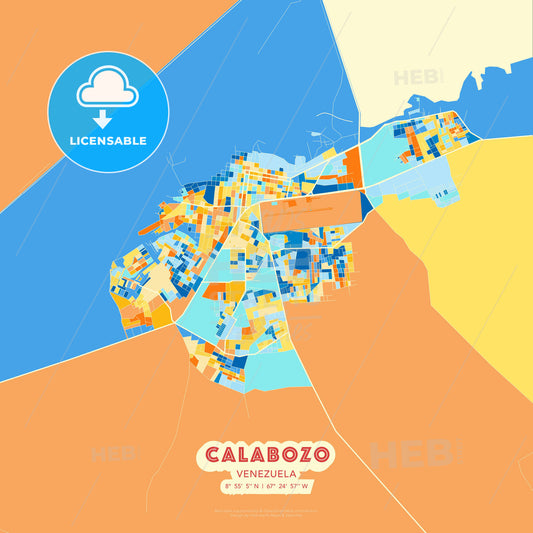Calabozo, Venezuela, map - HEBSTREITS Sketches