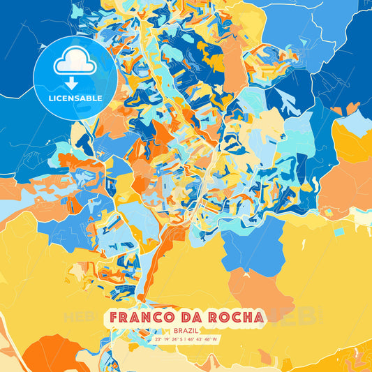 Franco da Rocha, Brazil, map - HEBSTREITS Sketches