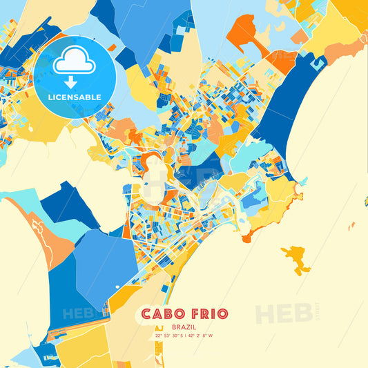 Cabo Frio, Brazil, map - HEBSTREITS Sketches