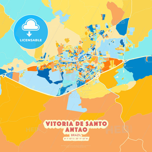 Vitoria de Santo Antao, Brazil, map - HEBSTREITS Sketches