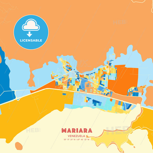 Mariara, Venezuela, map - HEBSTREITS Sketches
