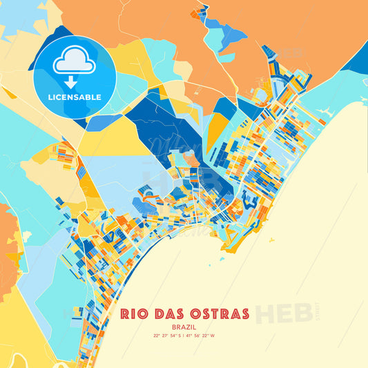 Rio das Ostras, Brazil, map - HEBSTREITS Sketches
