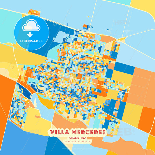 Villa Mercedes, Argentina, map - HEBSTREITS Sketches