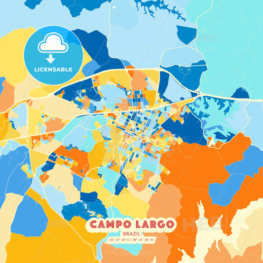 Campo Largo, Brazil, map - HEBSTREITS Sketches