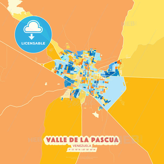 Valle de La Pascua, Venezuela, map - HEBSTREITS Sketches