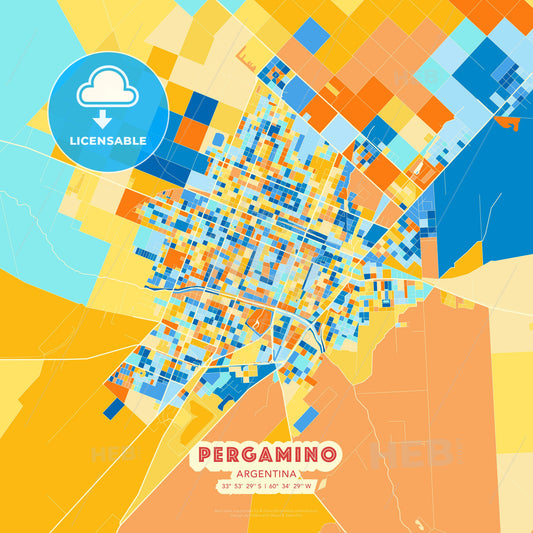 Pergamino, Argentina, map - HEBSTREITS Sketches
