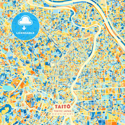 Taitō, Tokyo, Japan, map - HEBSTREITS Sketches